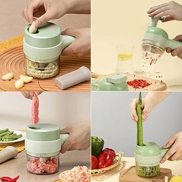 4 in 1 Portable Electric Vegetable Cutter Set